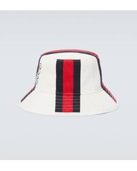 Gucci - Web Stripe Canvas Bucket Hat - Lyst
