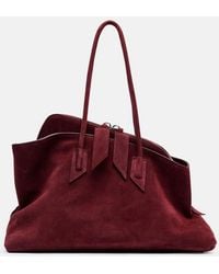 The Attico - La Passeggiata Medium Suede Tote Bag - Lyst