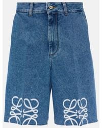 Loewe - Denim Anagram Shorts - Lyst