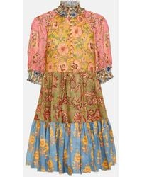 Zimmermann - Junie Floral Cotton Minidress - Lyst