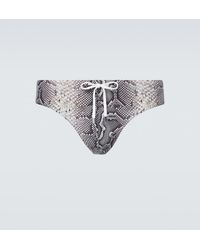 Tom Ford - Snake-Print Swim Briefs - Lyst