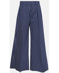 Brunello Cucinelli - Weite Hose Aus Baumwolle Und Seide - Lyst