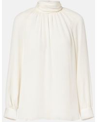 Nili Lotan - Axelle Silk Georgette Blouse - Lyst