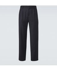 Agnona - Wool Wide-Leg Pants - Lyst