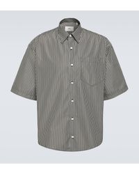 Ami Paris - Striped Cotton Poplin Shirt - Lyst