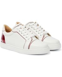 Christian Louboutin Viera Orlato Patent Leather Sneakers in Red | Lyst
