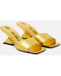 The Attico - Pantoletten Cheope Aus Metallic-Leder - Lyst