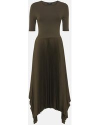 JOSEPH - Darno Asymmetric Plisse Midi Dress - Lyst
