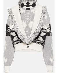Alanui - Icon Jacquard Wool And Cashmere Cardigan - Lyst