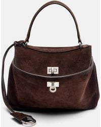 Balenciaga - Rodeo Mini Suede Top-Handle Bag - Lyst