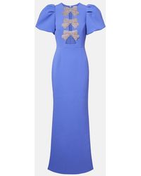 Rebecca Vallance - Vestido De Fiesta Violetta De Crepe Adornado - Lyst