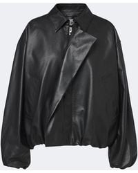 Loewe - Leather Blouson Jacket - Lyst