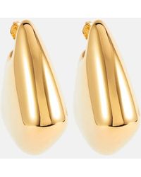 Bottega Veneta - Fin Large 18kt Gold-plated Sterling Silver Earrings - Lyst