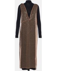 Dorothee Schumacher - Pure Glam Sequined Floral Wool Midi Dress - Lyst