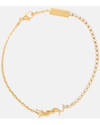 Saint Laurent - Cassandre Embellished Bracelet - Lyst