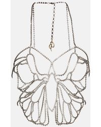 Blumarine - Butterfly Embellished Body Chain - Lyst
