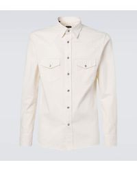 Tom Ford - Hemd Aus Baumwoll-Twill - Lyst