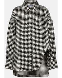 The Attico - Houndstooth Virgin Wool Shirt - Lyst