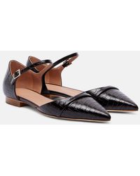 Malone Souliers - Ulla Croc-Effect Leather Flats - Lyst