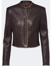 Etro - Studded Leather Jacket - Lyst