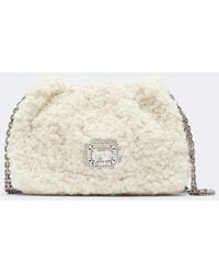 Roger Vivier - Pilgrim Micro Shearling Shoulder Bag - Lyst