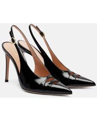 Gianvito Rossi - Patent Leather Slingback Pumps - Lyst