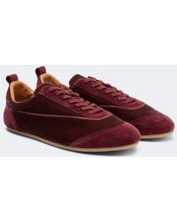 Jil Sander - Etage Suede-Trimmed Velvet Sneakers - Lyst