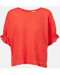 Velvet - Emily Linen Top - Lyst
