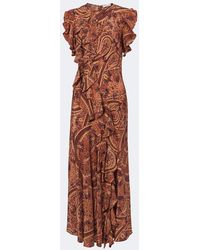 Ulla Johnson - Ameline Silk Crepe De Chine Midi Dress - Lyst
