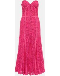Costarellos - Elodie Lace Bustier Maxi Dress - Lyst