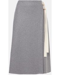 Jil Sander - Wool-Blend Wrap Skirt - Lyst