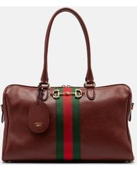 Gucci - Borsetto Large Leather Bowling Bag - Lyst