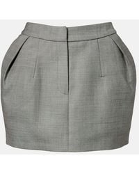 Magda Butrym - Pleated Wool Miniskirt - Lyst