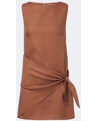 Faithfull the Brand - Souline Draped Linen Minidress - Lyst