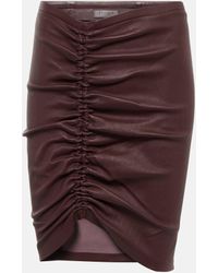 Stouls - Mouna Ruched Leather Miniskirt - Lyst