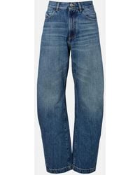 The Attico - Mid-Rise Barrel-Leg Jeans - Lyst