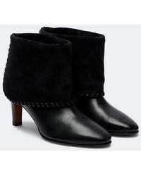 Zimmermann - Alchemy Suede-Trimmed Leather Ankle Boots - Lyst