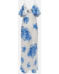 Rodarte - Floral Silk Slip Dress - Lyst