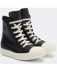 Rick Owens - Leather High-Top Sneakers - Lyst