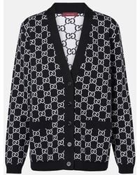 Gucci - Cárdigan De Jacquard De Lana Gg Reversible, Talla - Lyst