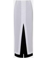The Row - Iphora Layered Cotton Maxi Skirt - Lyst