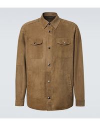 Canali - Suede Overshirt - Lyst