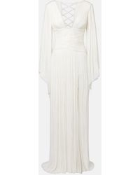 Maria Lucia Hohan - Alana B Plisse Silk Maxi Dress - Lyst