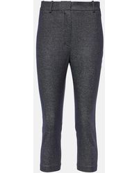 Magda Butrym - High-Rise Wool And Cotton Cropped Pants - Lyst