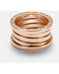 BVLGARI - B.Zero1 18Kt Rose Ring - Lyst