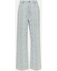 Dion Lee - Jeans A Gamba Larga Con Stampa - Lyst