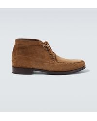 Manolo Blahnik - Rhinebeck Suede Desert Boots - Lyst