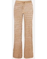 Anna Kosturova - Crochet Cotton Wide-Leg Pants - Lyst
