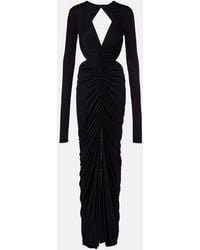 Rick Owens - Poppy Ruched Open-Back Jersey Gown - Lyst