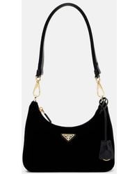 Prada - Re-Edition Mini Velvet Shoulder Bag - Lyst